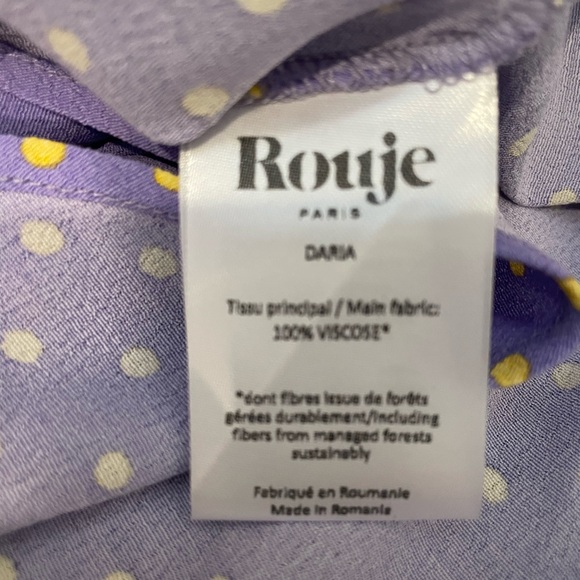 Rouje Lavender & Yellow Daria Dress sz 40 - Picture 5 of 5